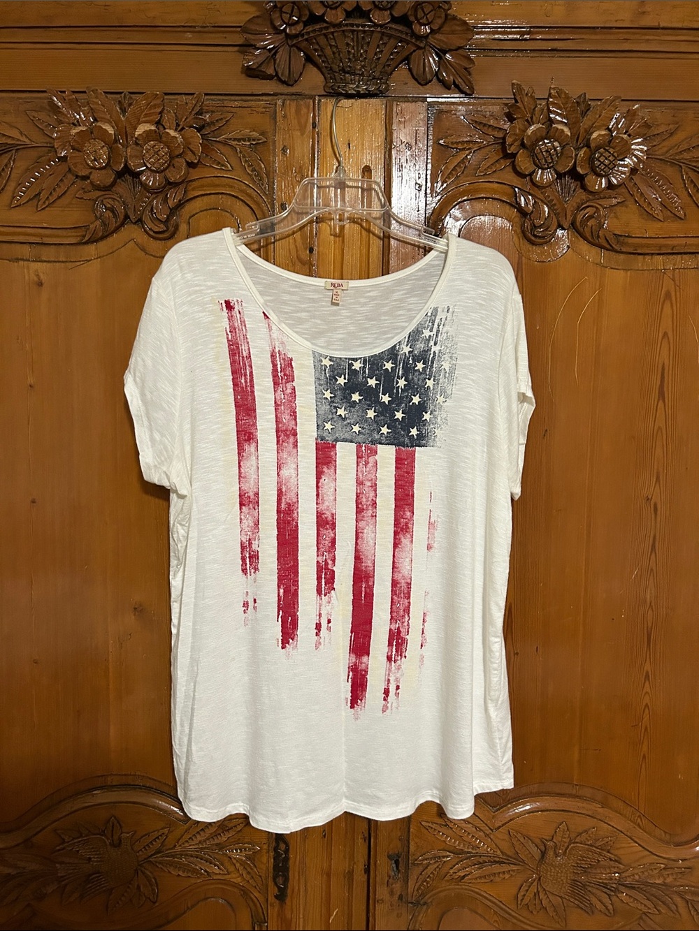 Reba Patriotic Flag Top. XL
